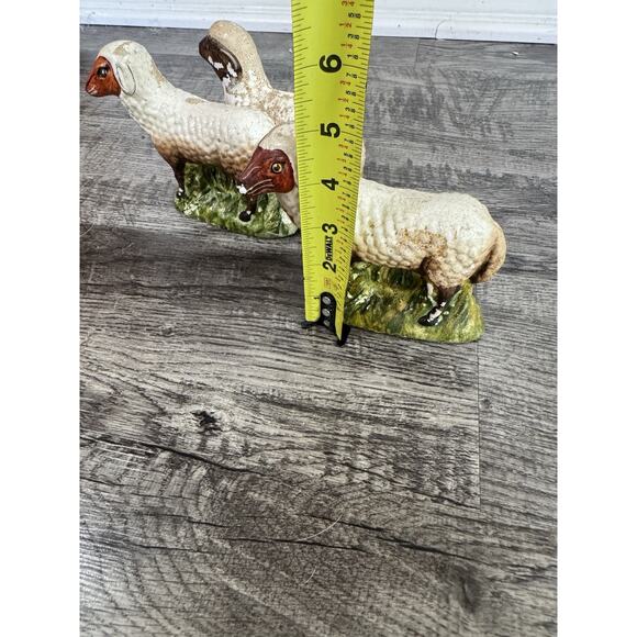 Vaillencourt Folk Art Chalkware Sheep Set #61 #166 #167 1980’s Rustic Primitive - Picture 7 of 16